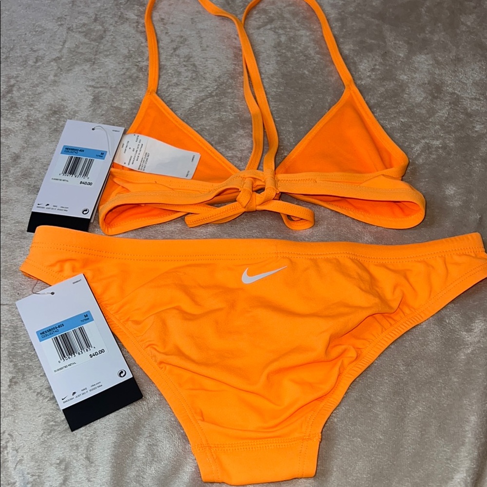 NWT NIKE HYDRASTRONG Women's Vibrant Orange Bikini Set - Picture 2 of 7